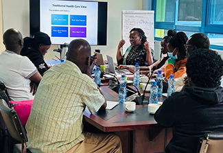 A training session for research assistants working with Jepchirir Kiplagat