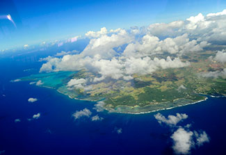 Overhead view of Tumon Bay, Guam