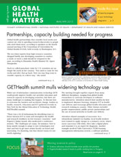 Cover of March / April 2013 issue of Global Health Matters