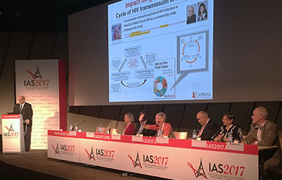 Speakers and panelists from the IAS 2017 session on ending AIDS through research training and capacity building in LMICs