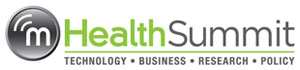 mHealth Summit logo with tagline: technology, business, research, policy