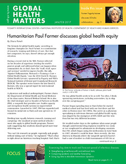 Cover of January February 2017 issue of Global Health Matters