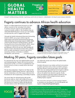 Cover of January February 2018 issue of Global Health Matters