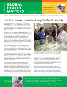 Cover of July August 2015 issue of Global Health Matters