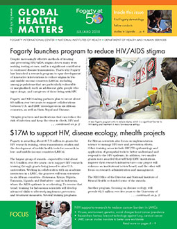 Cover of July August 2018 issue of Global Health Matters