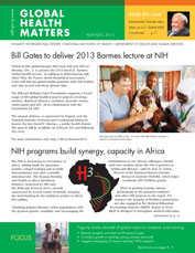 Cover of November December 2013 issue of Global Health Matters