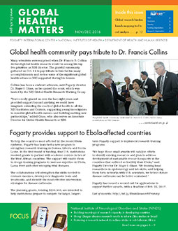 Cover of November December 2016 issue of Global Health Matters