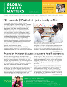 Cover of September October 2015 issue of Global Health Matters
