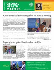 Cover of April 2011 issue of Global Health Matters