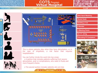 A screenshot from the COTS Program Virtual Hospital CD